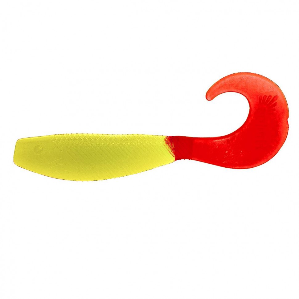 Твистер Helios Hybrid 2,75"/7,0 см, цвет Acid lemon & Red 7 шт HS-13-029 , 